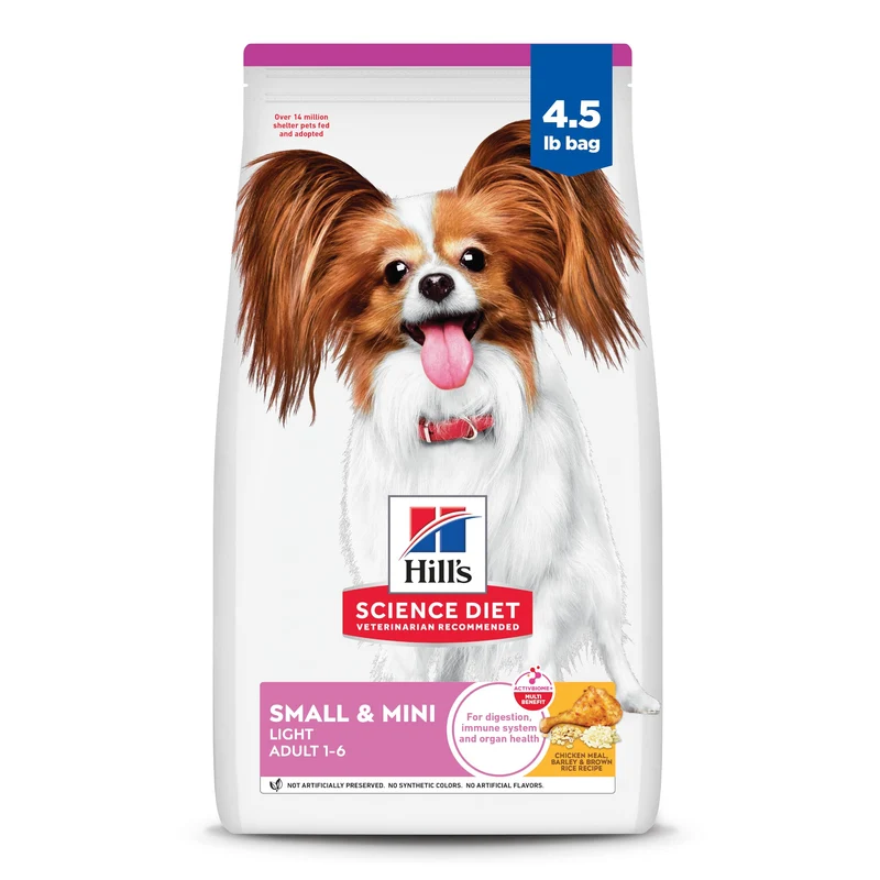 Hill's Science Diet Light – Adulte 1-6, Petits & Mini Chien, Controle du Poids, Croquettes 4,5 lb
