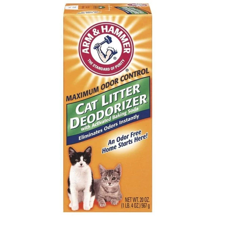 ARM & HAMMER Déodorant en poudre pour litière de chat – bicarbonate activé – Pack de 5 (20 oz chacun)