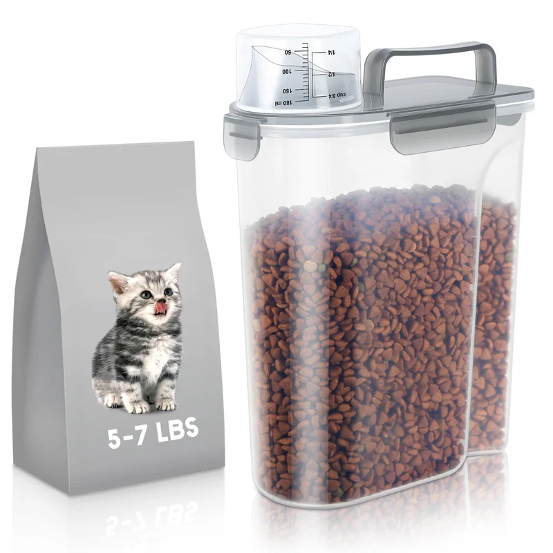 LEAWALK Conteneur Hermétique 5 L pour Aliments d’Animaux et Denrées — Grand Goulot, Sans BPA