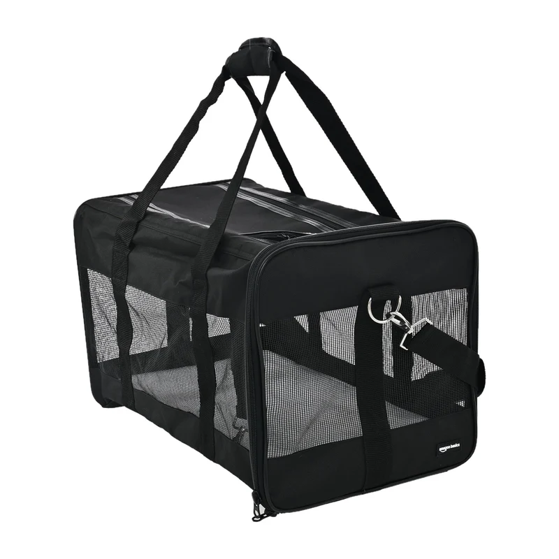 Amazon Basics Sac de transport pour animal – Transport doux en mesh, jusqu’à 16 lb, conforme avion
