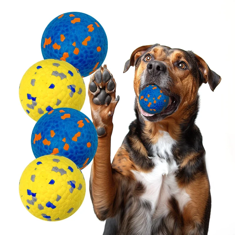 Lepawit Balle Indestructible pour Chiens — Pack 4, Rebond Élevé et Flottante