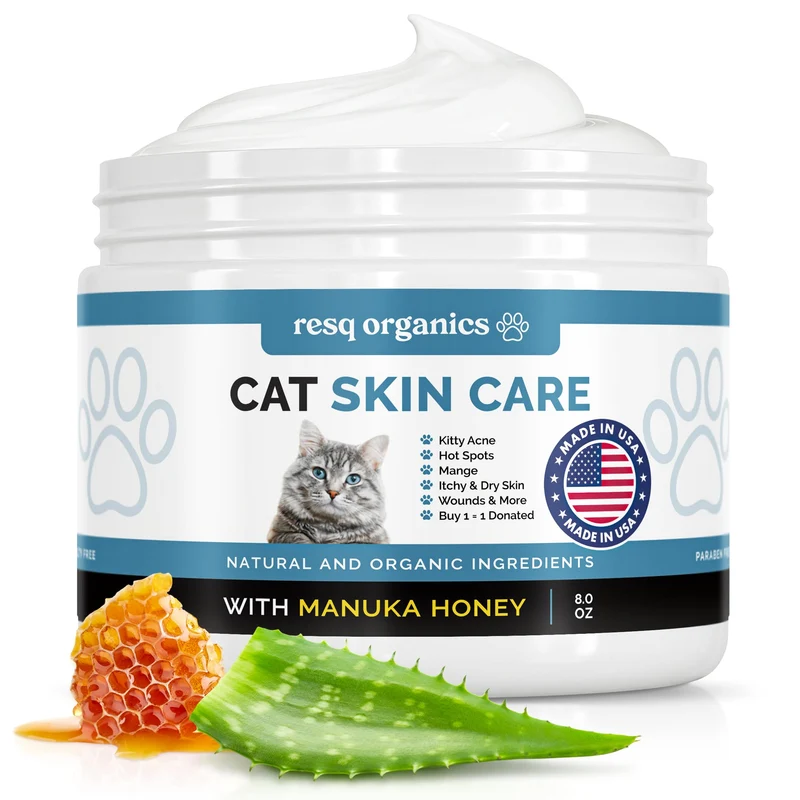 ResQ Organics Cat Paw Balm – Baume pour Pattes de Chat 8 oz | Soin anti démangeaisons et Dermite