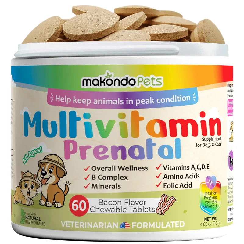 Vitamines prénatales Makondo Pets – multivitamines chien et chat