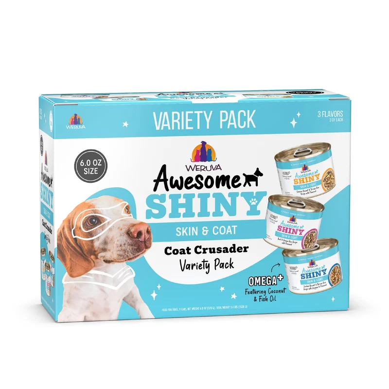 Weruva Nourriture humide pour chien – Variété Gardien du Pelage, pack de 9 boîtes 170 g