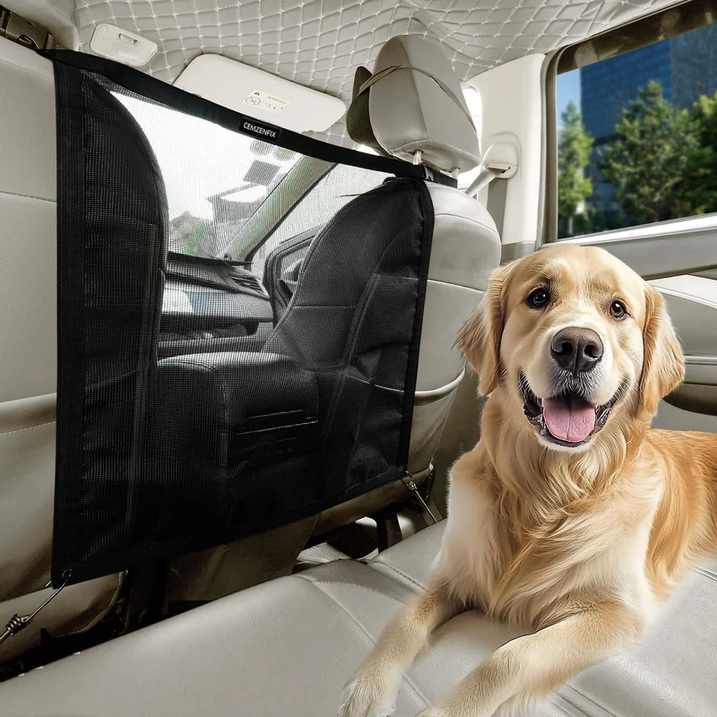 CEMZENFIX Barrière Universelle pour Chien — Maille Résistante, Installation Facile, 23 pouces × 23 pouces (Noir)