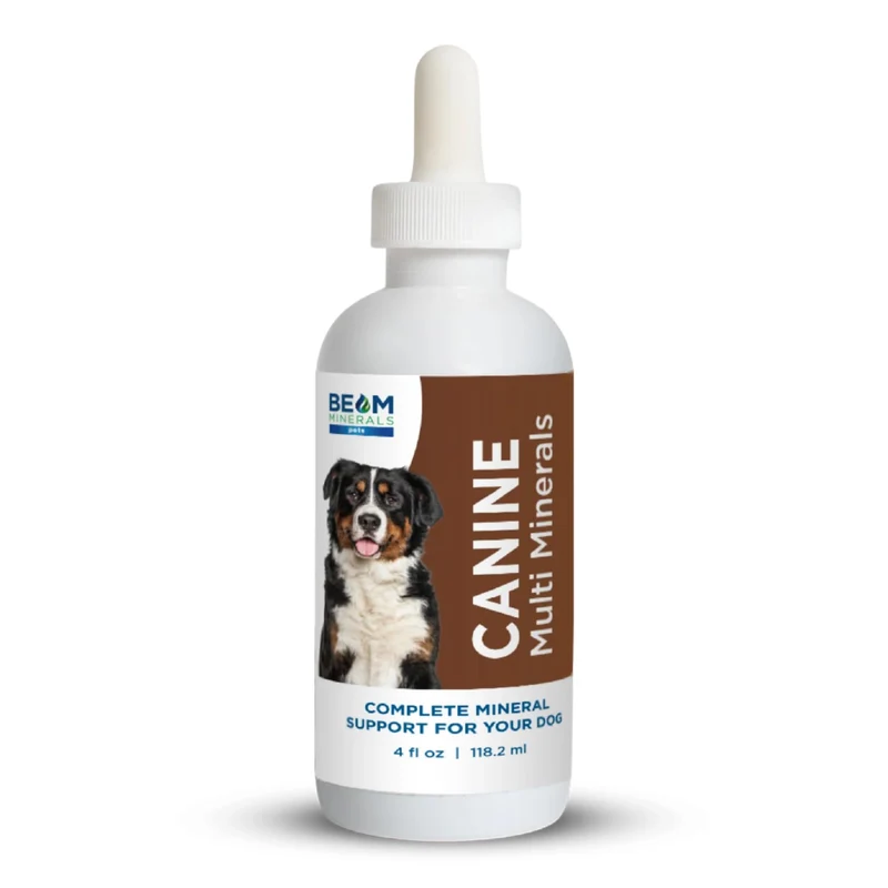 Beam Minerals - Multiminéraux canins complets | Minéraux à spectre complet pour chiens | Acide humique et fulvique | 120 ml