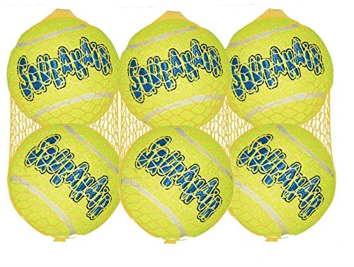 KONG Air Dog – Balles de tennis pour chien, Taille L, Lot de 6