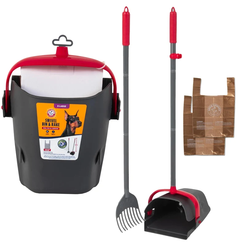 Arm & Hammer Ramasse-Crotte XXL – Bac Pivotant et Sacs (2 inclus)