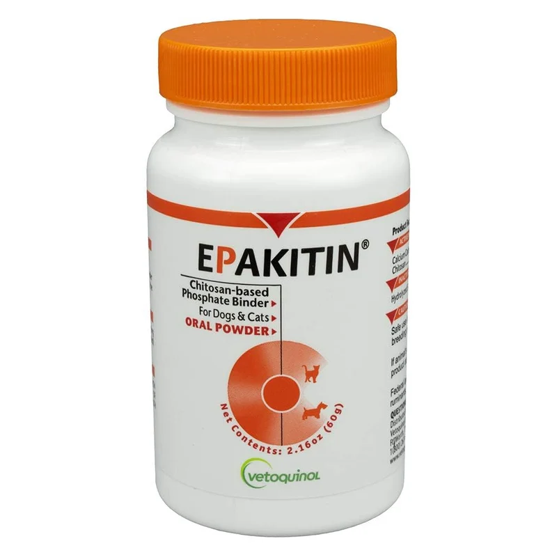 Vetoquinol Epakitin – Liant de phosphate 60 g pour chiens et chats