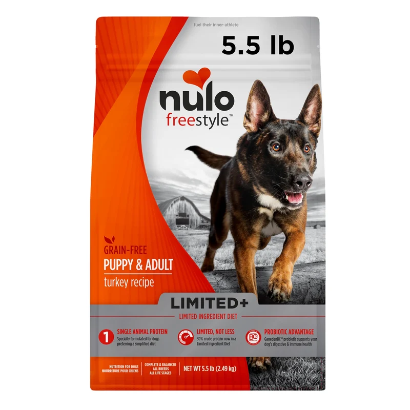 Nulo Freestyle Limited+ Dinde – Croquettes sans céréales, 30% protéines brutes, 5,5 lb