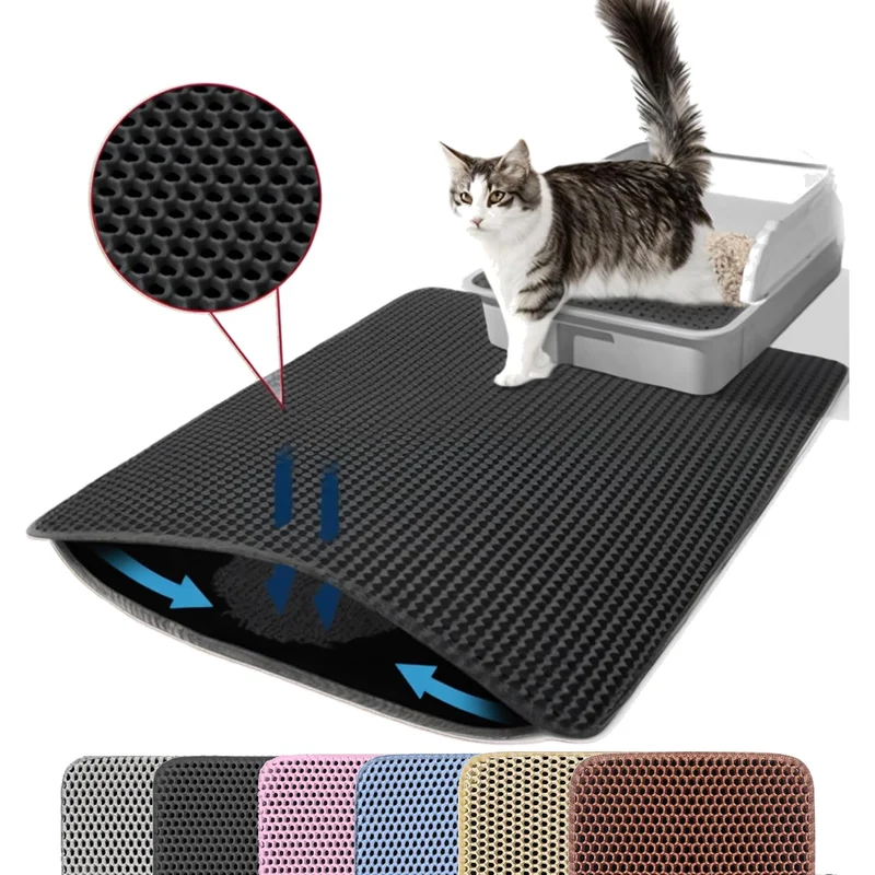 Petinstinct Tapis Litière XXL pour Chat – 46x26, Double Couchage Honeycomb, Anti-Dérapant et Étanche
