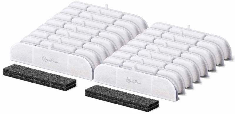 DownyPaws – Filtres de remplacement 16 packs pour fontaine pour chat DPWFP6 Fursink (8 mois)