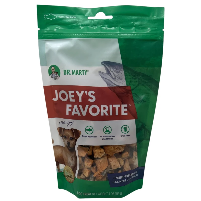 Friandise au saumon pour chien Dr. Marty – Favori de Joey, 4 oz