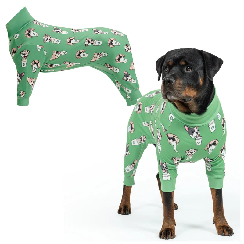 Spark Paws Pyjama pour Chien – Combinaison de récupération, tissu extensible 4-voies, confort enveloppant – Pup Cup 4XL
