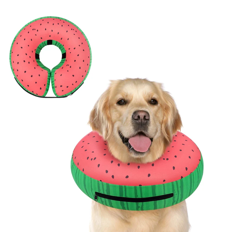 Supet Cône gonflable en forme de beignet pour chien — récupération légère et confortable