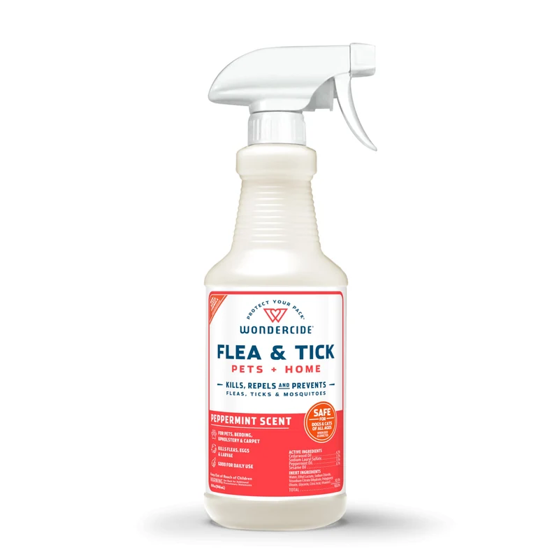 Wondercide Spray Menthe – Puces et Tiques pour Animaux et Maison, 473 ml
