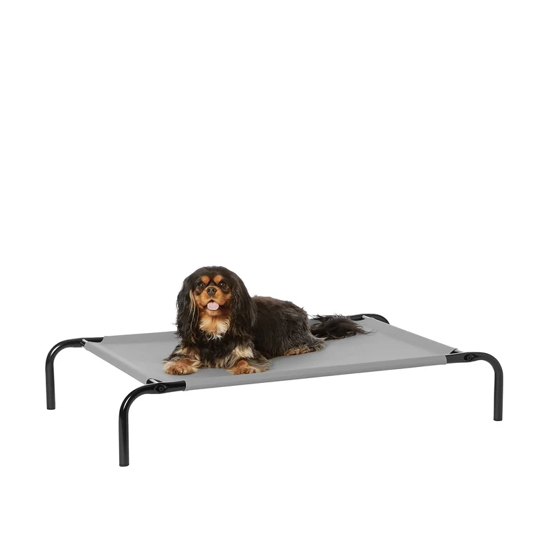 Amazon Basics Lit Chien Surlevé Refroidissant – Cadre Métal Gris 36 x 22 x 7,5 po