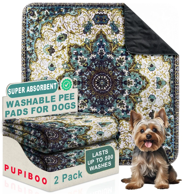PUPIBOO Tapis Pipi Lavables pour Chiens et Chats – Ultra Absorbants et Étanches