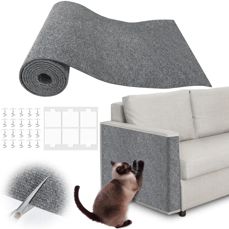Inchoco Tapis Griffes Chat – 200 x 40 cm, Auto‑adhésif, Feutre Épais, Protection Meubles