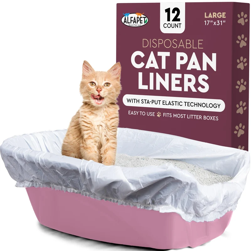 Alfapet Sacs Litière Grand Modèle – 12 Pièces, Résistants et Étanches, 31 x 17 po