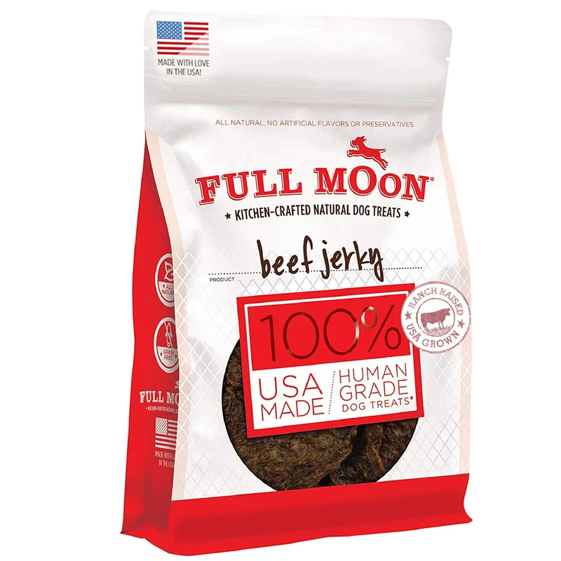 Full Moon Beef Jerky — Friandises naturelles pour chien, qualité humaine, fabriqué aux États‑Unis