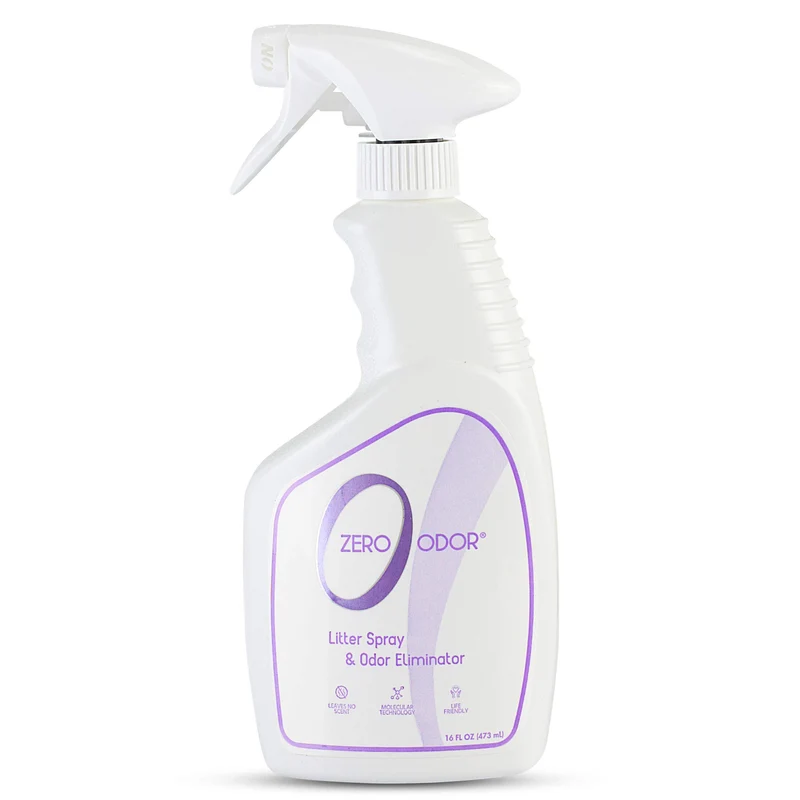 Zero Odor – Éliminateur d odeurs de litière – Technologie moléculaire brevetée, sûr pour les animaux, 16 oz