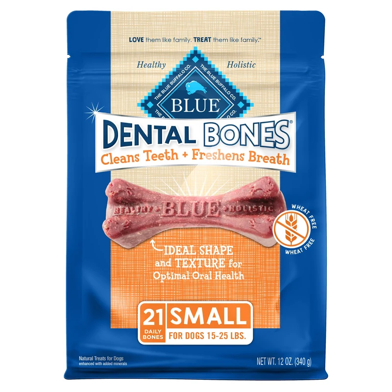 Blue Buffalo Os Dentaires Petits – Friandise Dentaire Naturelle pour Chiens de Petite Taille