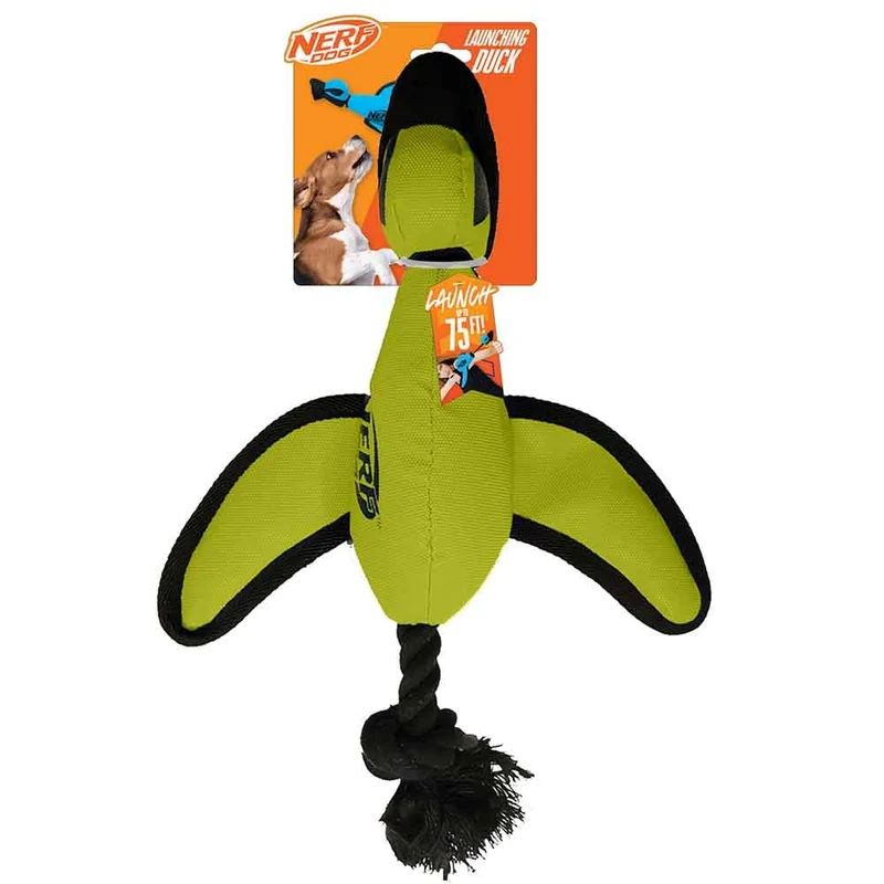 Jouet Nerf Dog Trackshot Canard — Lancement jusqu’à 75 pieds pour chiens moyens et grands | Vert