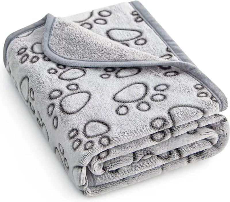 Stuffed® Couverture Premium Douce pour Chiens et Chats – Lavable, 40×32 pouces (Gris)