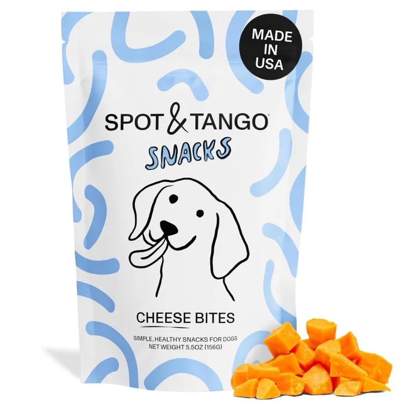 Spot & Tango Bouchées Fromage cheddar – 100 % Fromage, Sans Gluten, Fabriqué aux États‑Unis