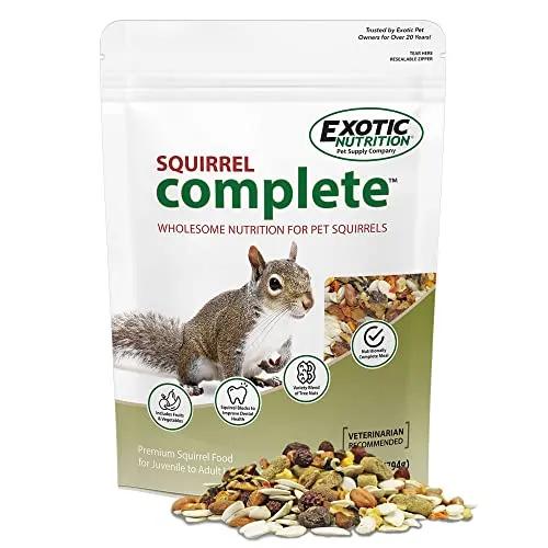 Exotic Nutrition Squirrel Complete (4 lb.) - Alimentation naturelle pour écureuils terrestres, gris et volants