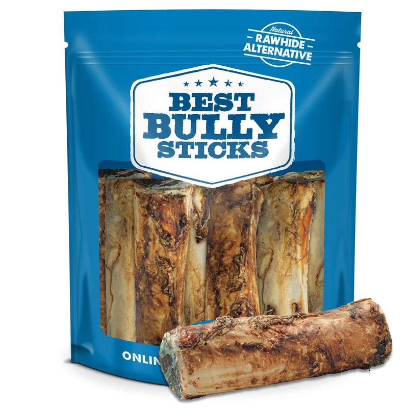Best Bully Sticks Os Marrow pour Chiens – Lot de 8, Boeuf nourri à l’herbe, Durable – Grands Chiens – Emballé aux États‑Unis