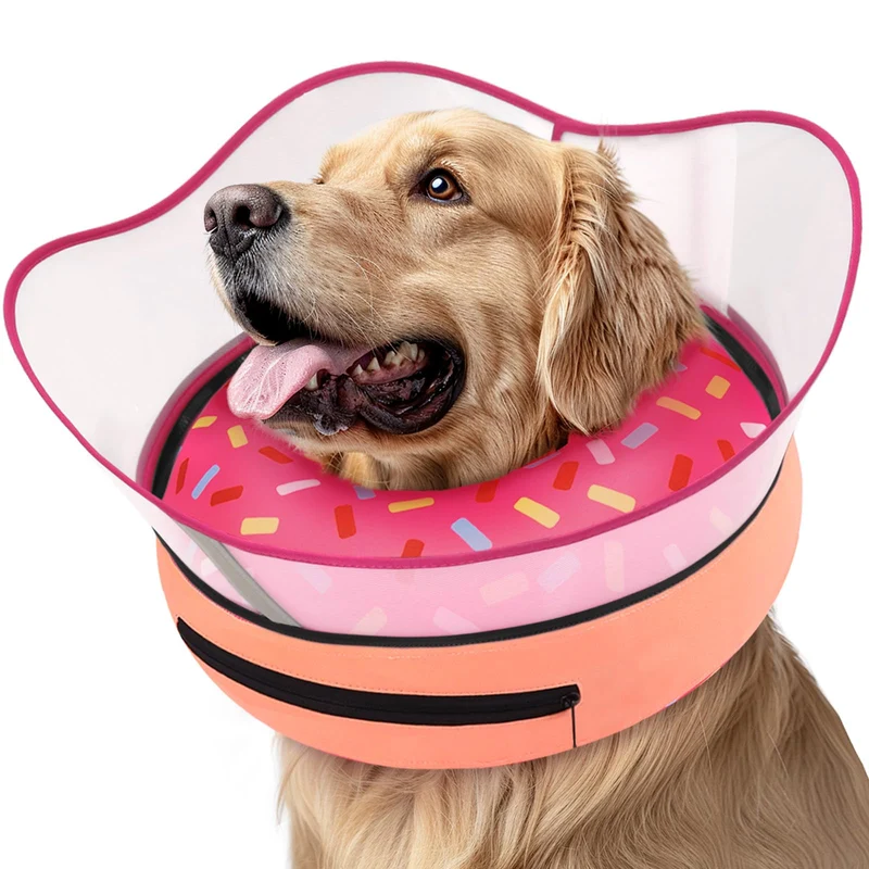 Supet Collier gonflable en anneau surélevé pour chien – Confort et sécurité après chirurgie