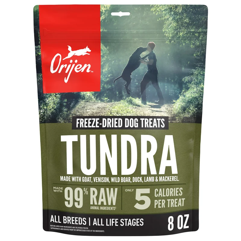 ORIJEN TUNDRA – Collations sèches sans céréales, haute protéine, Recette Tundra, sachet de 8 onces