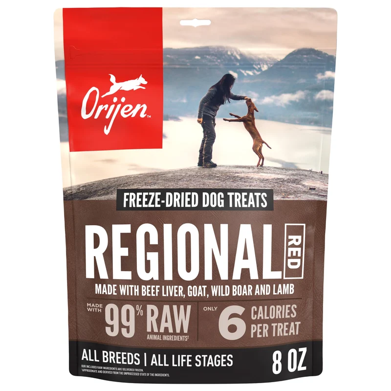 ORIJEN Regional Rouge — Friables lyophilisés sans céréales, haute protéine, sachet 8 oz