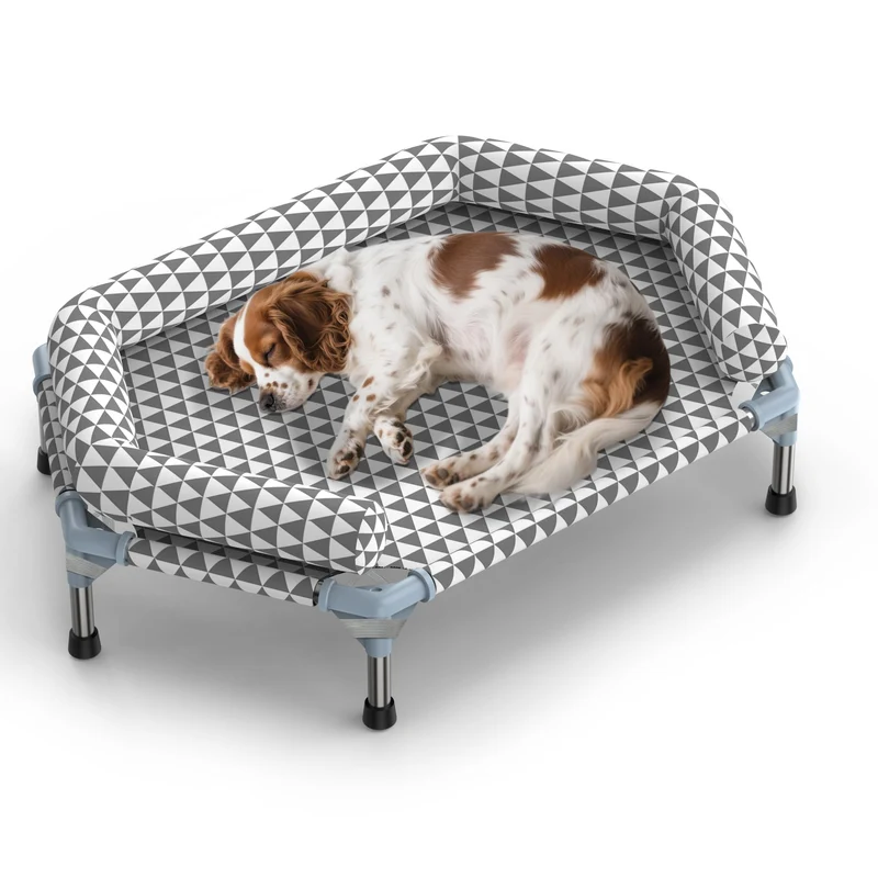 Kuntrust – Lit orthopédique pour chien moyen jusqu’à 45 kg | Oreiller en U et housse lavable
