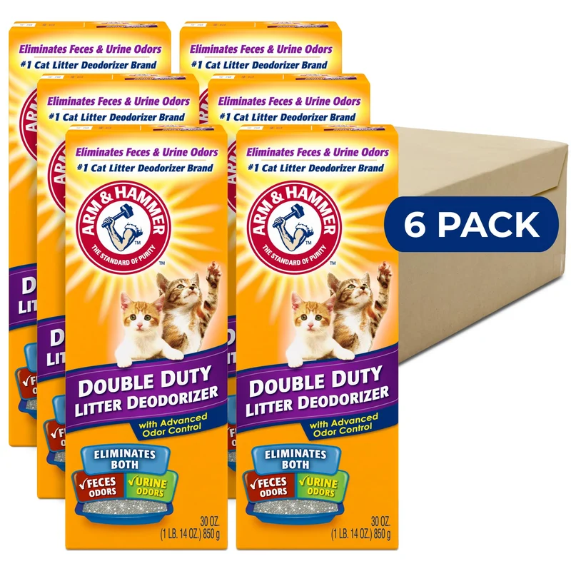ARM & HAMMER Déodoriseur Double Duty pour Litière Féline – Lot 6x30 oz