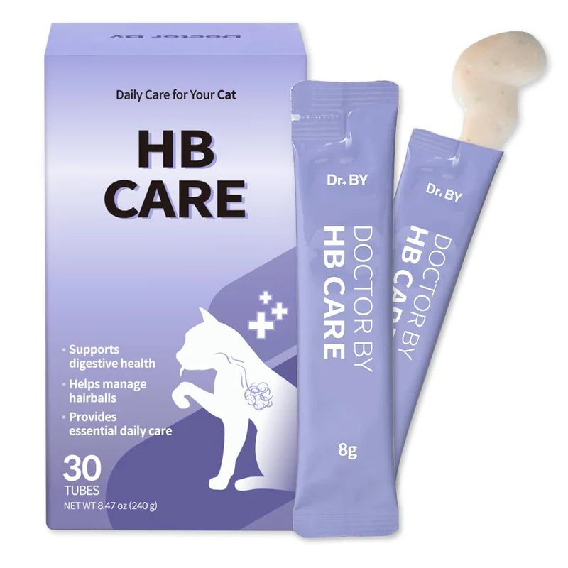 Doctor By HB Care – Traitement Boules de Poils Chats, Soulagement Digestif & Fibre, Saveur Poulet, 30 Tubes