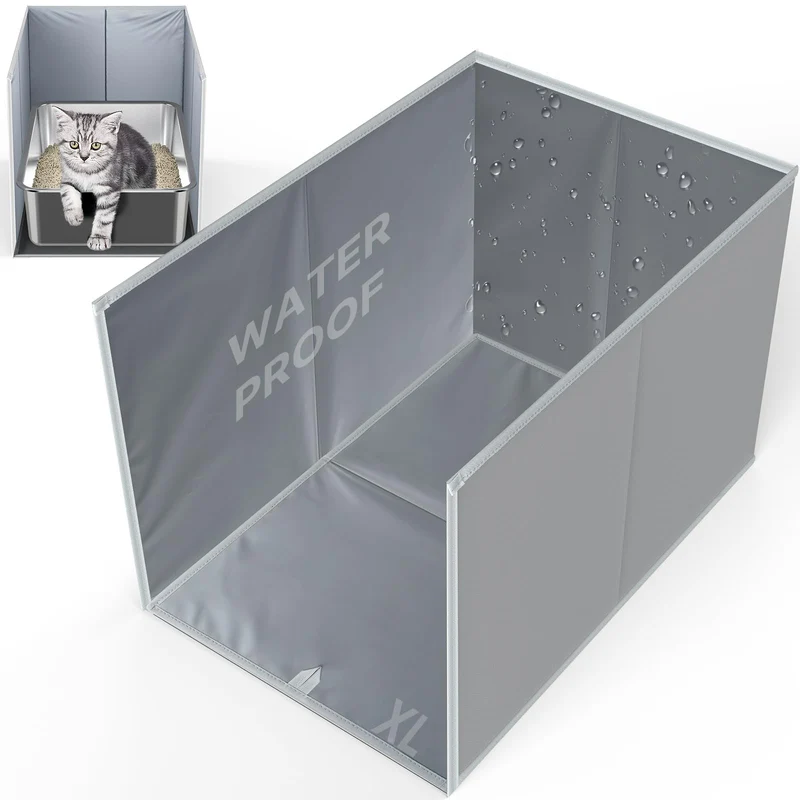 Paw Libero - Enclos pliable pour bac à litière chat 28 po x 20 po x 17 po