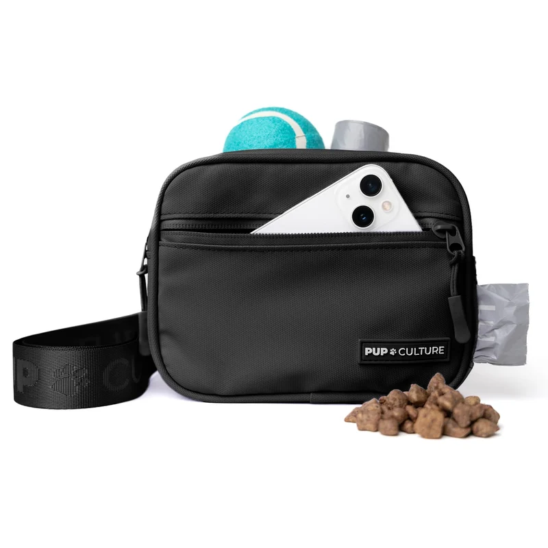 Pup Culture — Sac pour friandises et distributeur de sacs à crottes, Promenade à bandoulière croisée