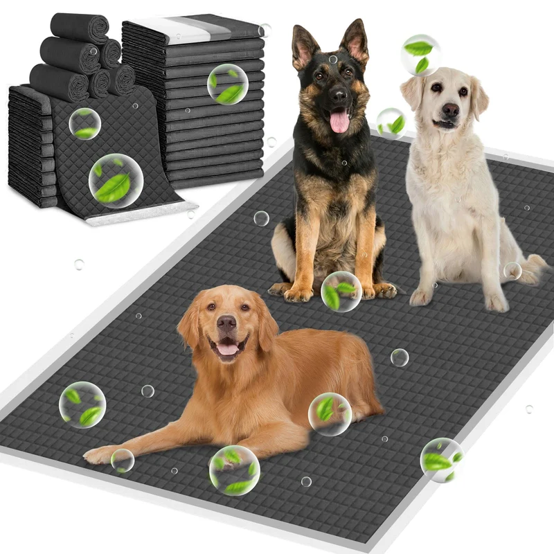 ELEGX Tapis Pipi Charbon Extra Large 36x48 - 30 Unités, Absorption 1200 ml, Anti-Odeur