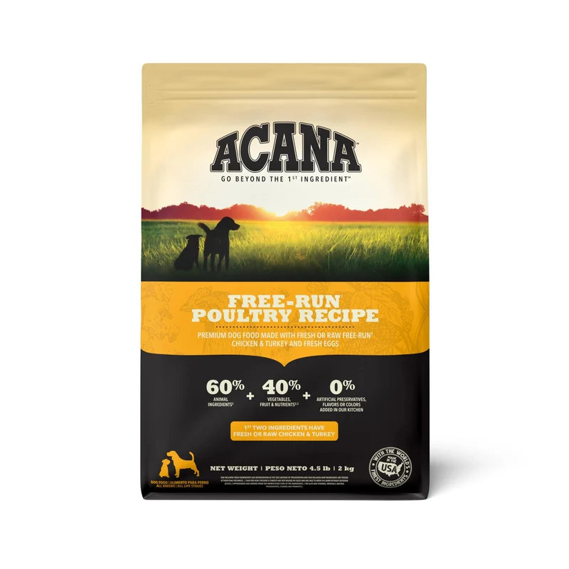 ACANA Croquettes Sans Céréales – Recette Volaille Élevée Sans Cage, Sac 4,5 lb