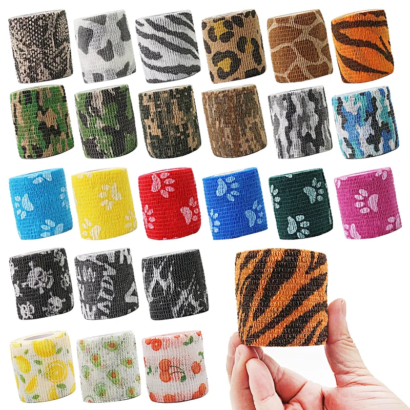 JpGdn Bandage auto-adhésif 2 pouces x 4,5 m — 24 rouleaux pour animaux et soins quotidiens