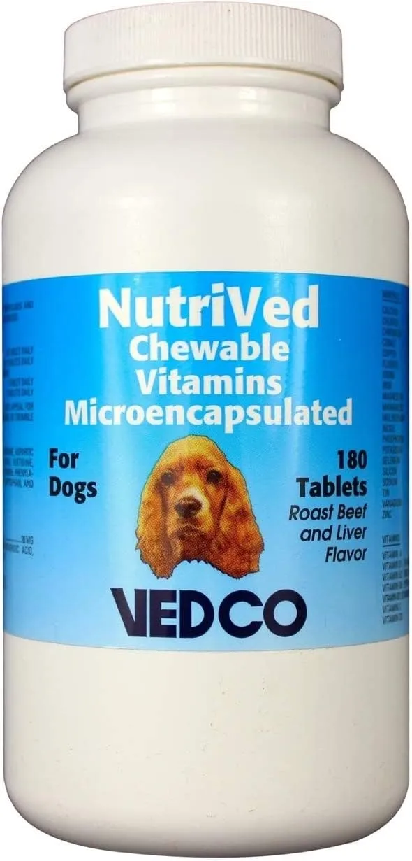 Vedco NutriVed – Vitamines à mâcher pour chiens, 180 comprimés