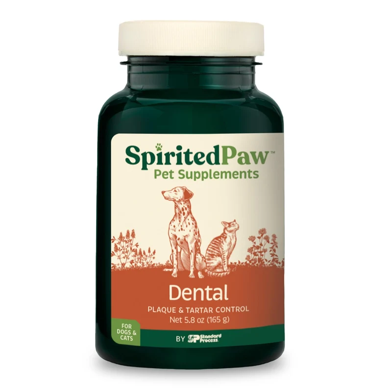 Spirited Paw Dental – Soutien buccal pour chats et chiens – Rafraîchisseur d’haleine et poudre nettoyante – Éliminateur de tartre sûr – 5,8 oz