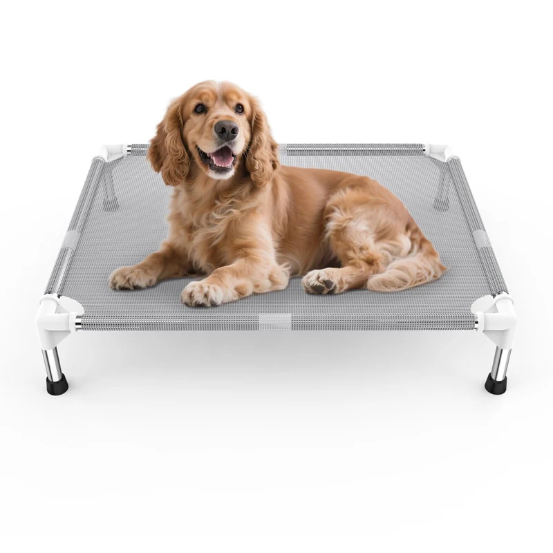 Lit pour chien Dopliv surélevé avec tissu Teslin rafraîchissant – Léger, étanche et lavable