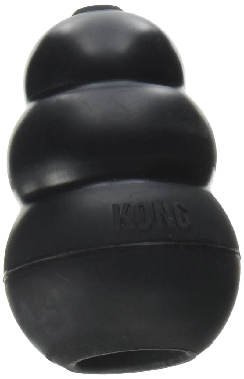 KONG Extreme — Jouet dentition pour chien moyen (deux pièces) – Caoutchouc noir ultra-résistant
