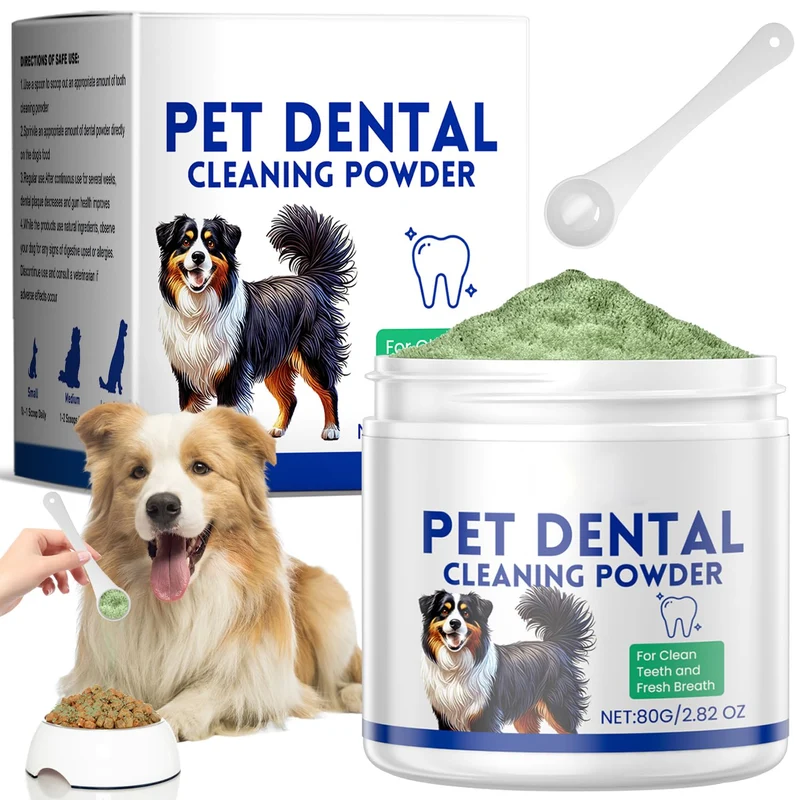Mimo Style Poudre Dentaire pour Chien – Nettoyage des Dents, Tartre et Mauvaise Haleine – Saveur Viande
