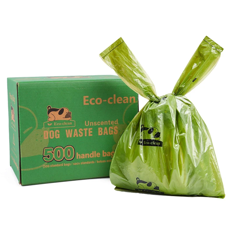 ECO-CLEAN Sacs Poubelle 500 – Avec Poignée, Sans Parfum, Étanches, Écoresponsables