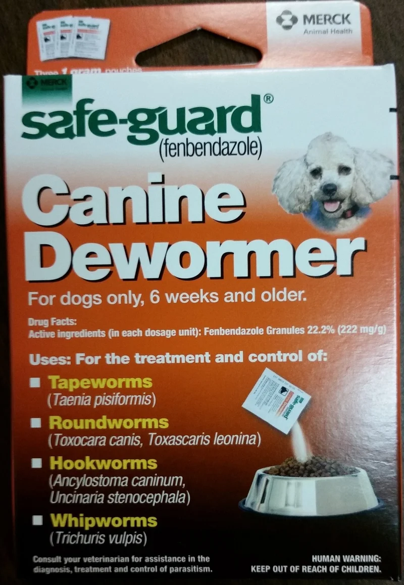 Vermifuge Safe-Guard Canine 8 en 1 pour petits chiens et chiots — traitement en 3 jours